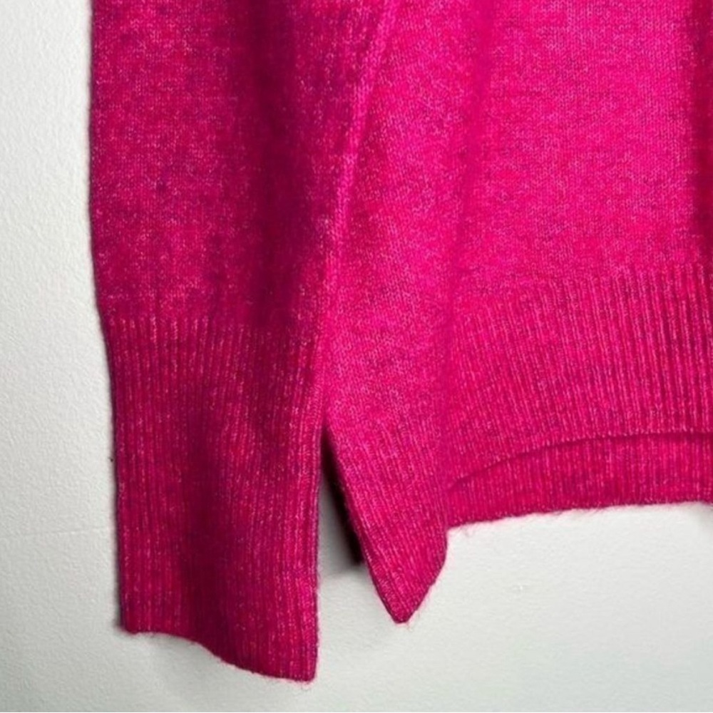 VINCE CAMUTO Oversized Weekend Vibes Sweater XS Hot Pink Crew Neckline - Picture 6 of 9